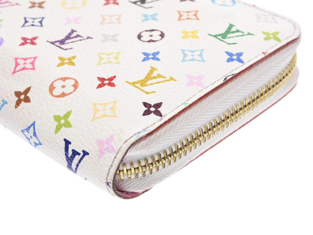 Louis Vuitton Pink Long Zippy White Wallet Leather Multicolor - Picture 5 of 8